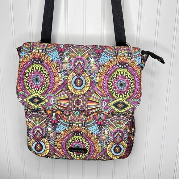 Sakroots Rainbow Wanderlust Twill Loyola Convertible Backpack Purse Shoulder Bag - Picture 3 of 13